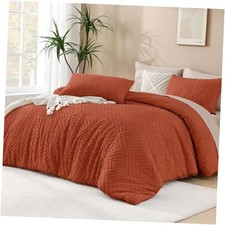 Comforter King Size Set Burnt Orange, King 104"x90" 04 - Terracotta