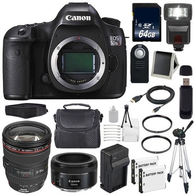 Canon EOS 5DS R DSLR Camera (Intl Model) 0582C002 + Canon EF 24-70mm f/4L is USM