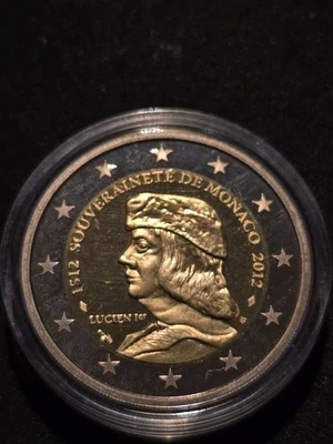 Monaco 2 Euro Sondermünze 2012 "500. Jahrestag Gründung Monaco" PP - Bild 1 von 2