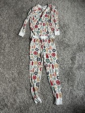 Little Sleepies Snowflake Trees Bamboo Viscose 2-Piece Pajama Set Size 7/8