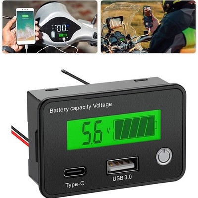 DC8-30V Anzeige Batterieüberwachung für Fahrzeuge Erkennungsgenauigkeit ±1%