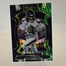 2025 Panini Select Black & Green Prizm Shock Concourse C.J. Stroud #34 Texans 