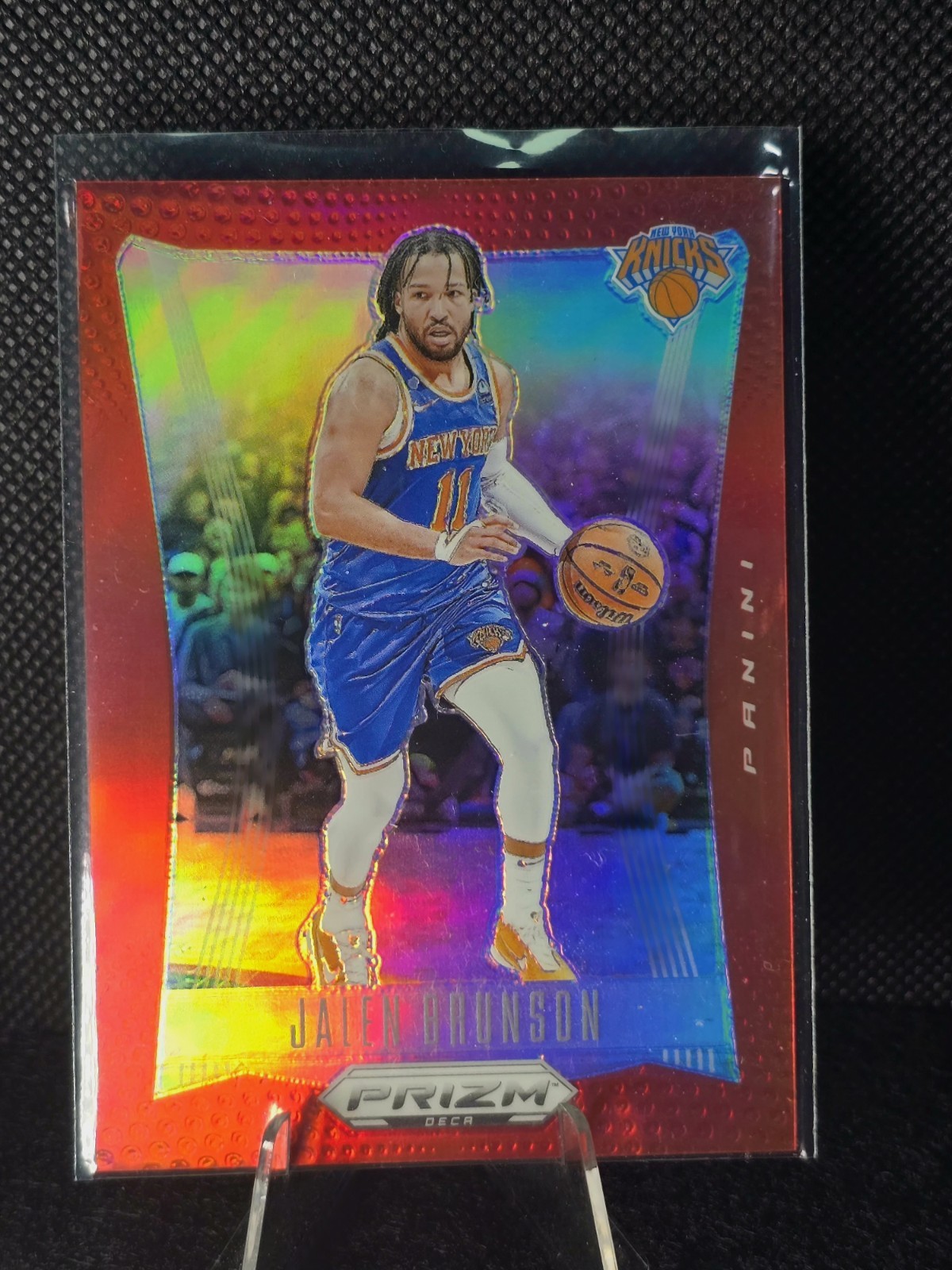 2023-24 Panini Prizm Deca - Jalen Brunson #107 Red Prizm /199