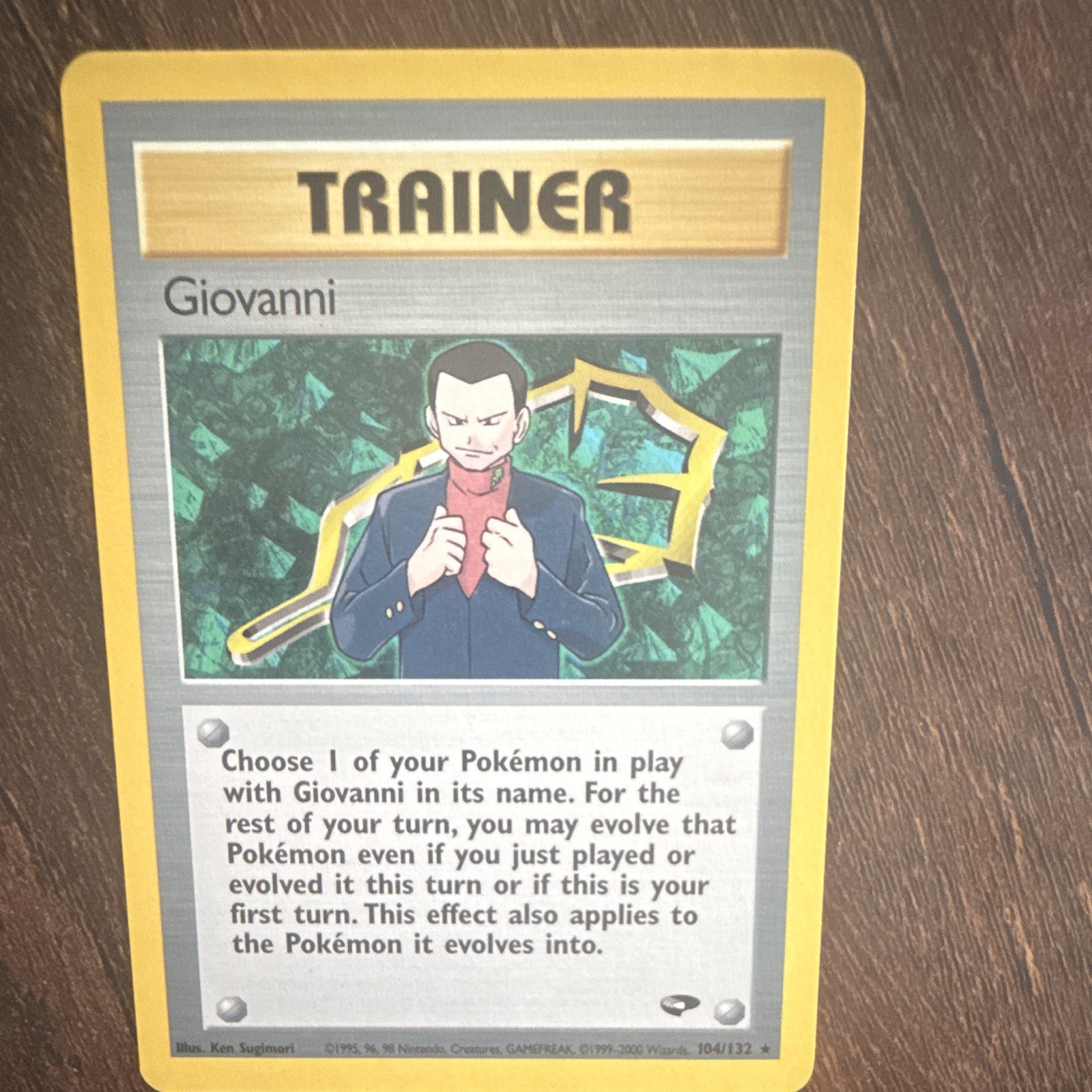 Pokemon TCG Giovanni 104/132 Gym Challenge Rare Regular EN 2000 Unlimited