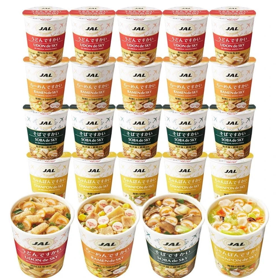 Jal Selection Instantáneo Fideos Comida Ramen Udon Soba Chanpon Juego de 4 Tipo 20