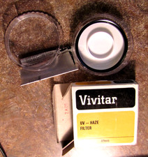 Vivitar 49mm UV-Haze Filter Hard Plastic Case Box Instructions