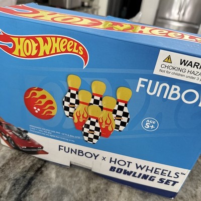 Hot Wheels + FunBoy Inflatable Bowling Pins Set Pool Outdoor Game Summer Mattel