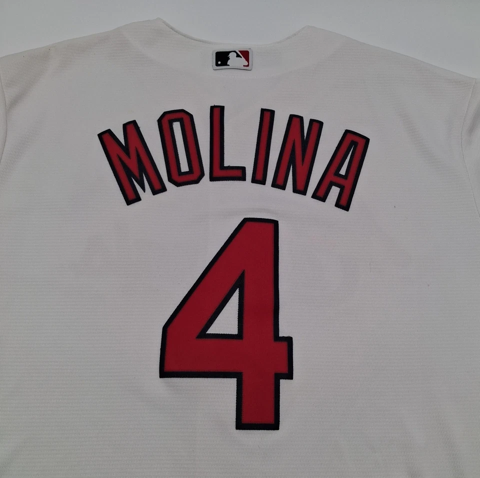 St. Louis Cardinals MLB Majestic Yadier Molina #4 Jersey T-Shirt Men’s Size 2XL - Image 3 of 4