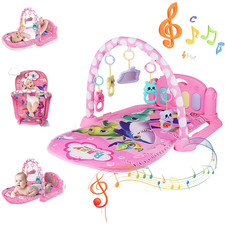 Baby Gym Play Mat 3 in 1 Fitness Music and Lights Fun Piano Activity Mat Infant