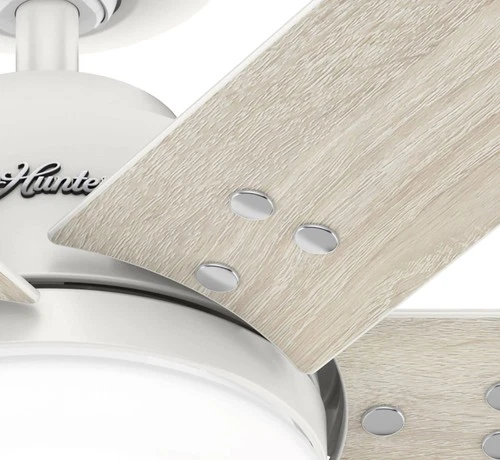 44" Hunter Pacer Fresh White LED Ceiling Fan with Remote - Picture 6 of 10