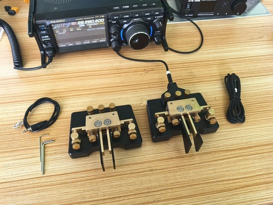 MK-03 Brass Portable CW Morse Code Key Telegraph Key for Ham Radio Operators US - Image 2 of 4