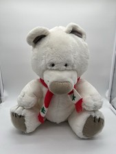 Dakin Vintage 1984 Winter Polar Bear With red Scarf Plush Christmas 13  