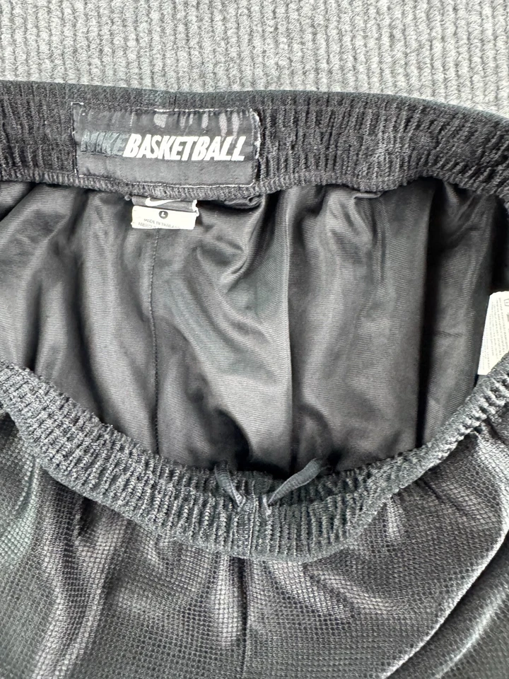 Pantalones Cortos Nike Hombres Grandes Negros Malla Baloncesto Deslumbramiento Atlético Brillante Sedoso y2k Foto 4 de 4