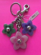 Coach Bag Charm Key chain SILVER MULTI CR924 NWT Wildflower Cluster
