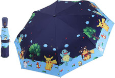 Kids Folding Umbrella- Automatic Open- Cartoon- UV Protection- Travel Umbrella C