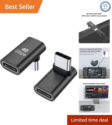 #ad High Speed 100W 90 Degree USB C Adapter Pack for Steam Deck Switch amp; Laptops $14.95
