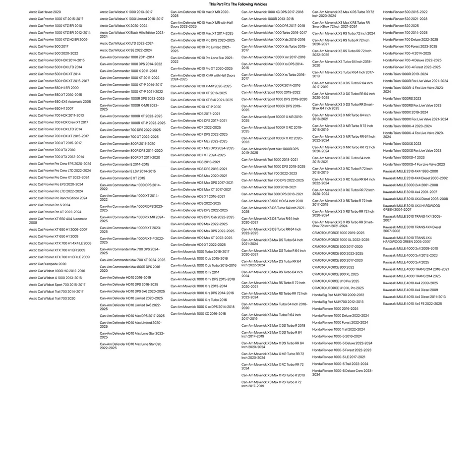 Soportes de mano Tusk UTV para ARCTIC CAT Wildcat Trail 700 2014-2017,2020 Foto 2 de 4