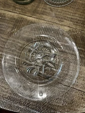 Vintage Jeanette Glass Co Camilla Clear Glass Salad Plate