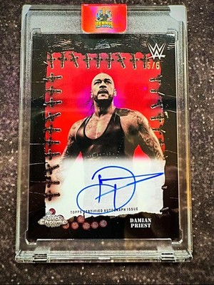 2025 Topps Chrome Cactus Jack X Damian Priest Red Auto Famed Phantoms 5/5