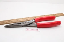 Snap-on 196CF 8" Talon Grip™ Long-Nose Pliers with Cutter Red Grip USA