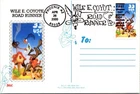 Dr Jim Stamps Maximum Card Bgc Cachet 33C Wile E. Coyote Road Runner First Day