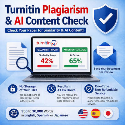 Plagiarism Report + AI Detection check service (Turnitin-Based)