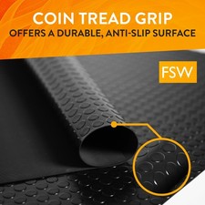 Rubber Flooring Matting Garage Vans Industrial Gym Heavy Duty Penny Coin Design