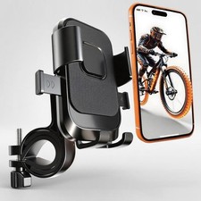 Bike Phone Holder, Mountain Motorcycle Phone Mount, 1s Lock Quick Release Ha...