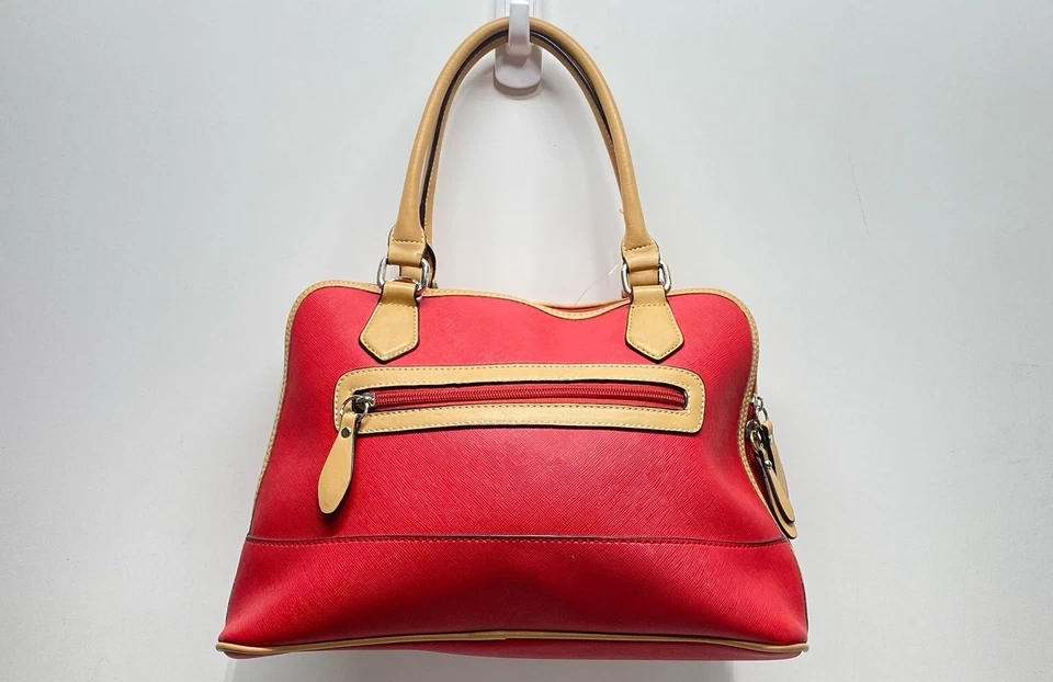 Bolso Cartera Giani Bernini Imitación Cuero Rojo Estructurado (Falta Correa de Hombro) Foto 2 de 4