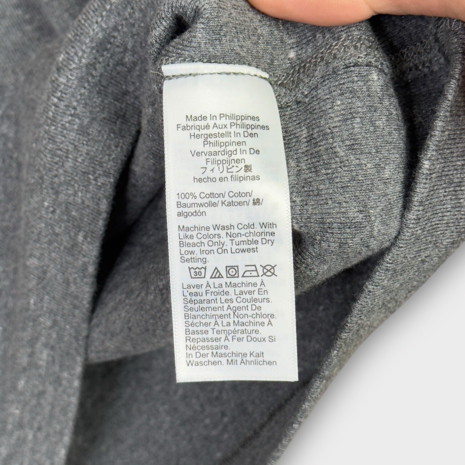 FILA T shirt termica vintage J Crew remi maglia uomo taglia grande grigia manica lunga usata in ottime condizioni