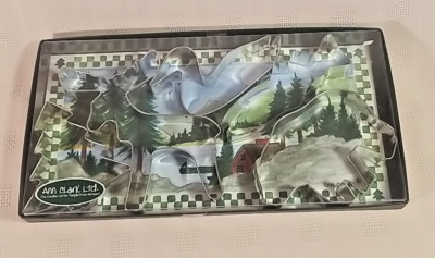 ANN CLARK Cookie Cutters WILDLIFE FOREST ANIMALS 5 Pc Bear Moose Fish Duck Tree