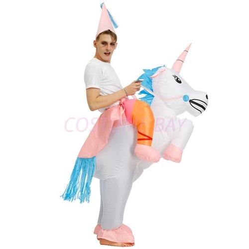 Niños Adulto Inflable Enmascarado Traje Dinosaurio Alienígena Unicornio Halloween Disfraz Fiesta - Imagen 29 de 126