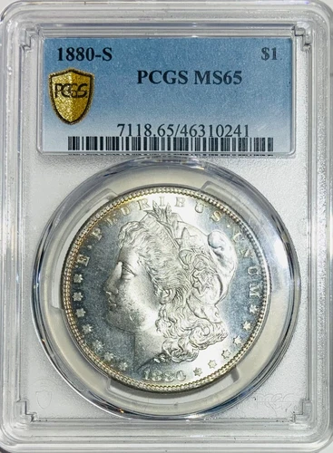 1880 S MS65 PCGS. Morgan Silver Dollar MS 65 PCGS