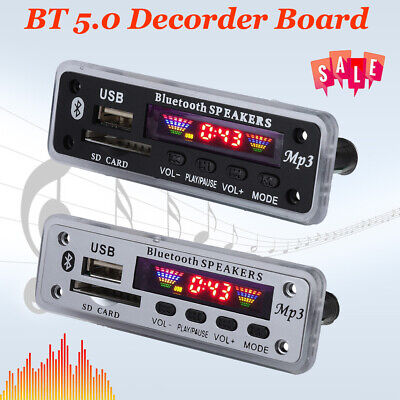 MP3 Player Decoder Board 5V 12V Bluetooth 5.0 6W amplifier Car FM Radio Module
