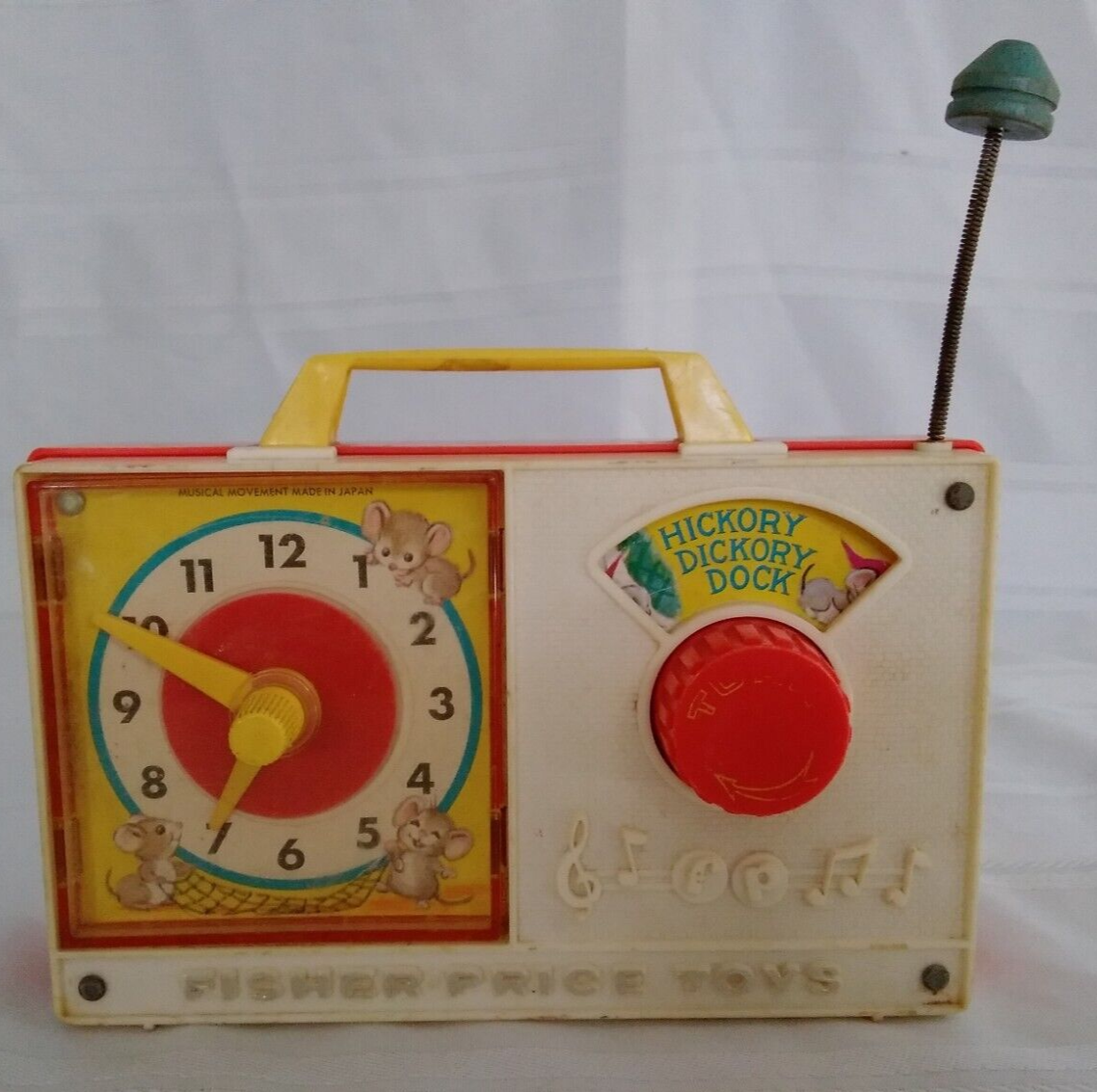 Fisher Price Vintage Little People 107 Music Box Clock Radio 1971