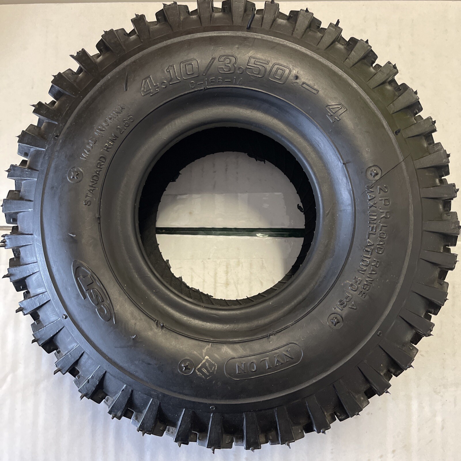 Tire, 410 X 350 X 4, 4 Inch Rim, Knobby Tire, 2 Ply | eBay