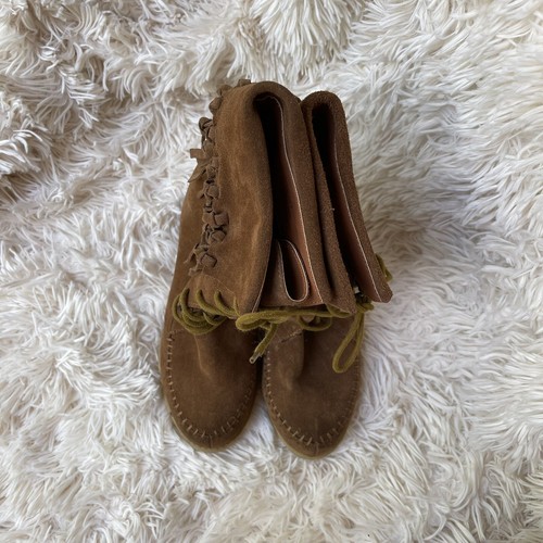Sbicca Wagon Women Round Toe Suede Ankle Boot 8 Fridge Cowboy Beige Block Heel - Picture 3 of 9