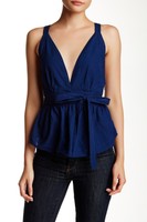 Free People Denim Benji Tank Top Tie Waist Side Zip Blue Size 6 W5 on sale Free People Denim Benji Tank Top Tie Waist Side Zip Blue Size 6 W5 on sale