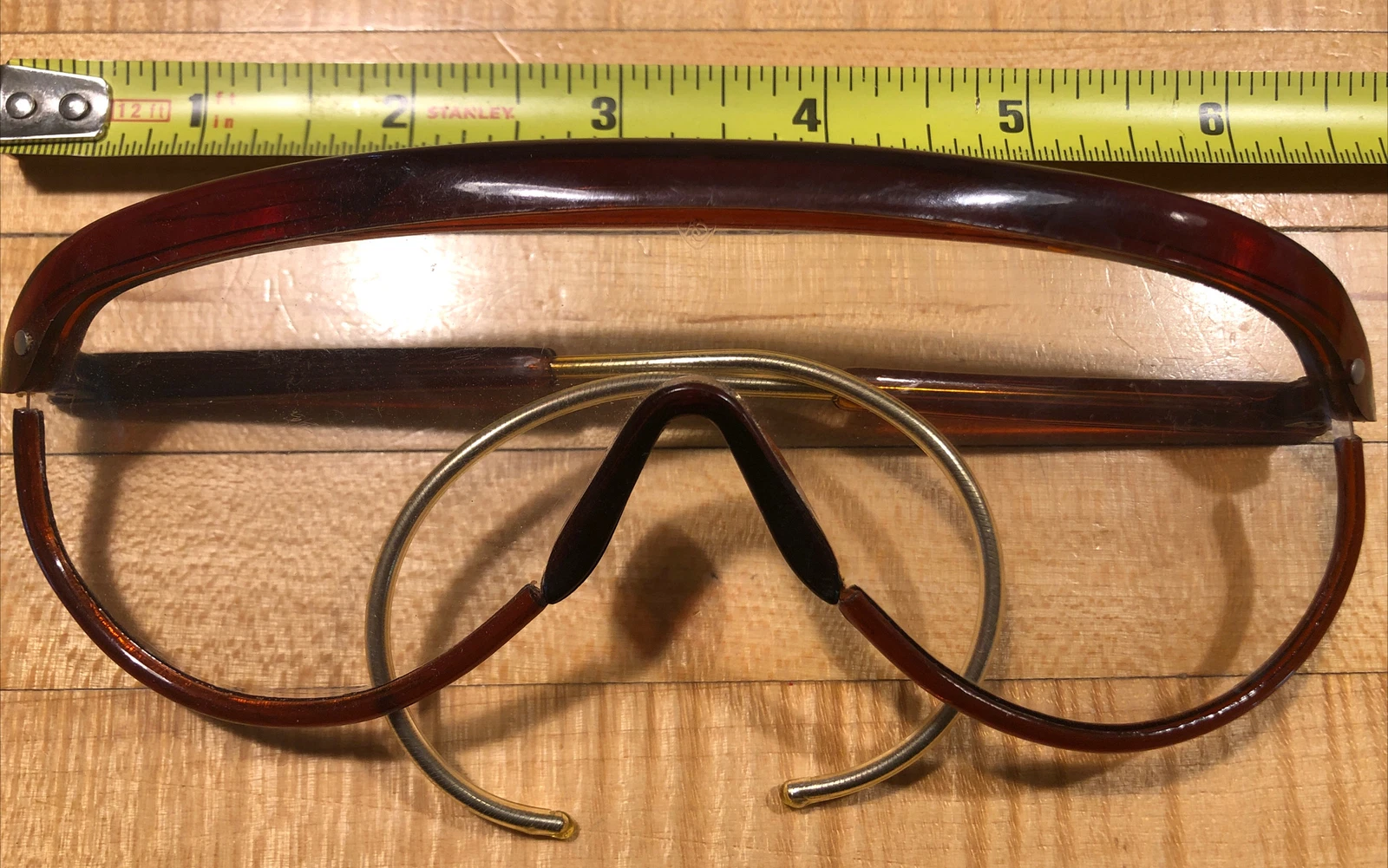 VTG American Optical AO Safety Clear Lens Cable Hooks Safety Glasses FULL RARE