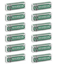 12 pezzi MARVIS CLASSIC STRONG MINT Dentifricio Denti alla menta piperita 85ml