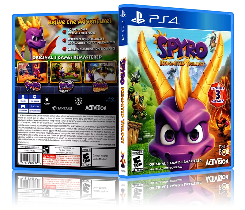 Spyro: Reignited Trilogy - Replacement PS4 Cover and Case. GAME!! |