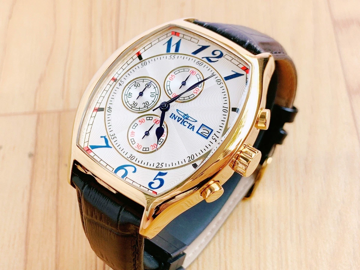 Invicta leather wrist 2025 watch