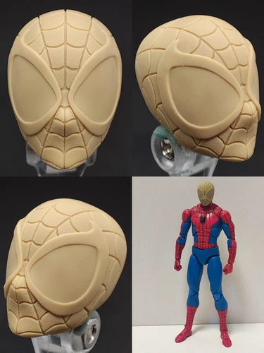 1/12 unbemalte BAGLEY Maske Spider-Man Kopf geschnitzt passend für 6" ML Actionfigur - Bild 2 von 6