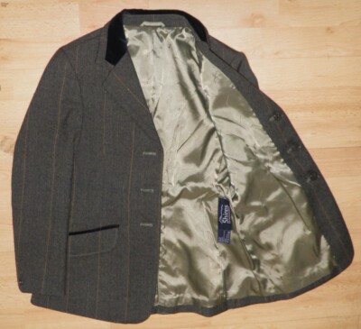 Veste D'équitation Shires Huntingdon Tweed Show Verte - Taille 28" (8-10 Ans) - Occasion