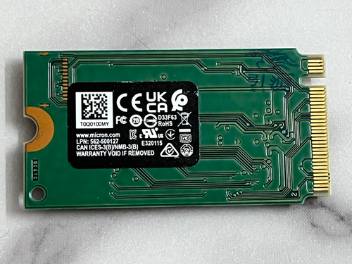 Micron 2450 M.2 2242 MTFDKCD1T0TFK 1 TB PCIe Gen4.0x4 NVMe SSD Pyrite HP Laptop - Picture 2 of 6