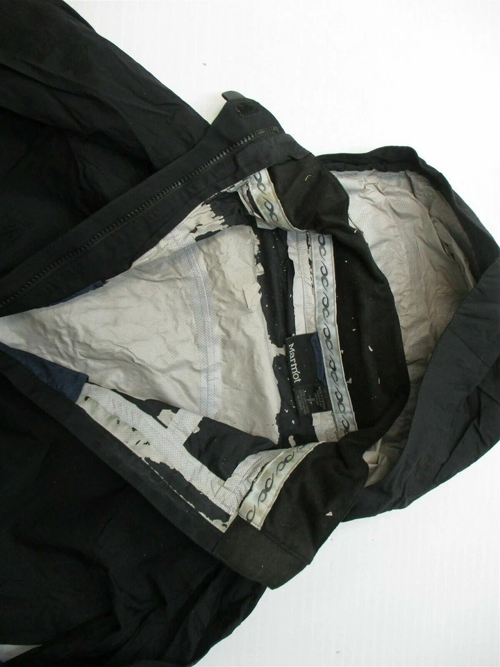 MARMOT Windbreaker Jacket Men's Size S Lightweight Full Zip Black Hooded - Image 4 of 4
