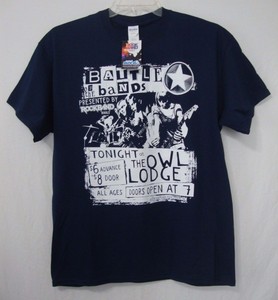 Rock Band Rivals Battle Of The Bands Mens Large T Shirt New Navy Blue Nerd Block Ebay