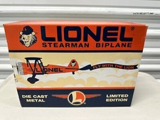 Vintage Lionel Stearman Biplane Bank Die Cast Metal Eastwood Automobilia NIB