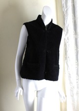 Tsunami Sz S Black Funky Art Super Soft Imperial Sherpa Corded Vest Jacket