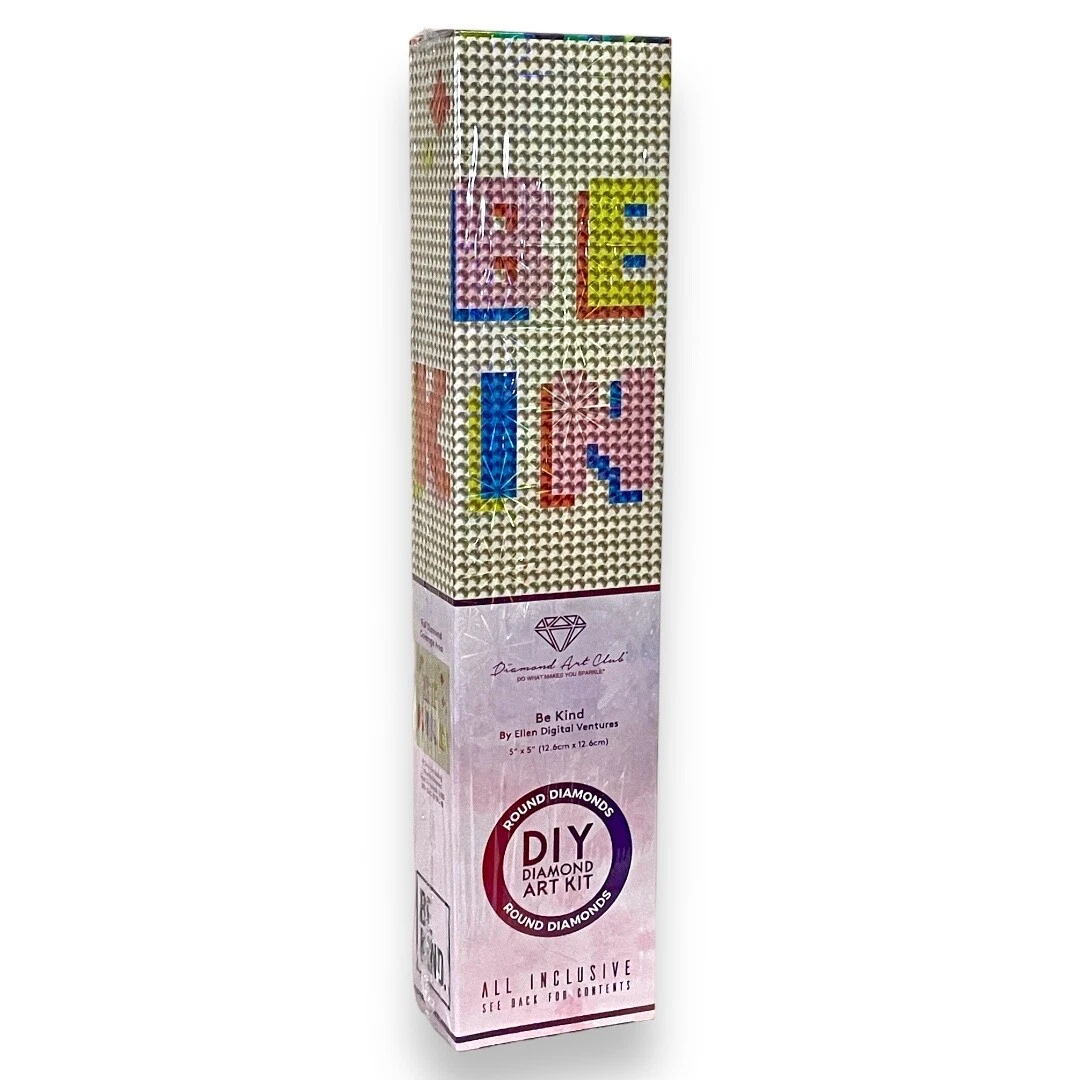 New Diamond Art Club Custom BE KIND by Ellen DIAMOND PAINTING KIT